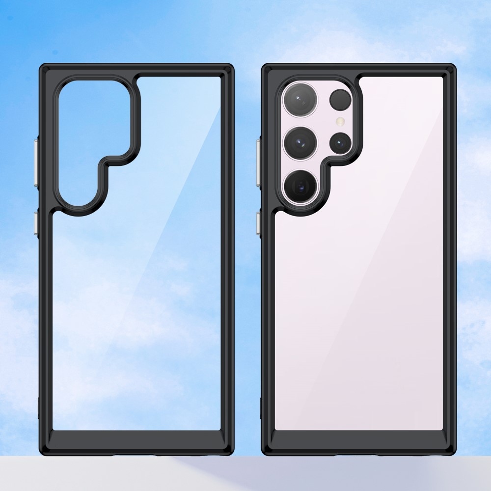 Gél tok fix hátlappal Samsung Galaxy S24 Ultra készülékhez - fekete