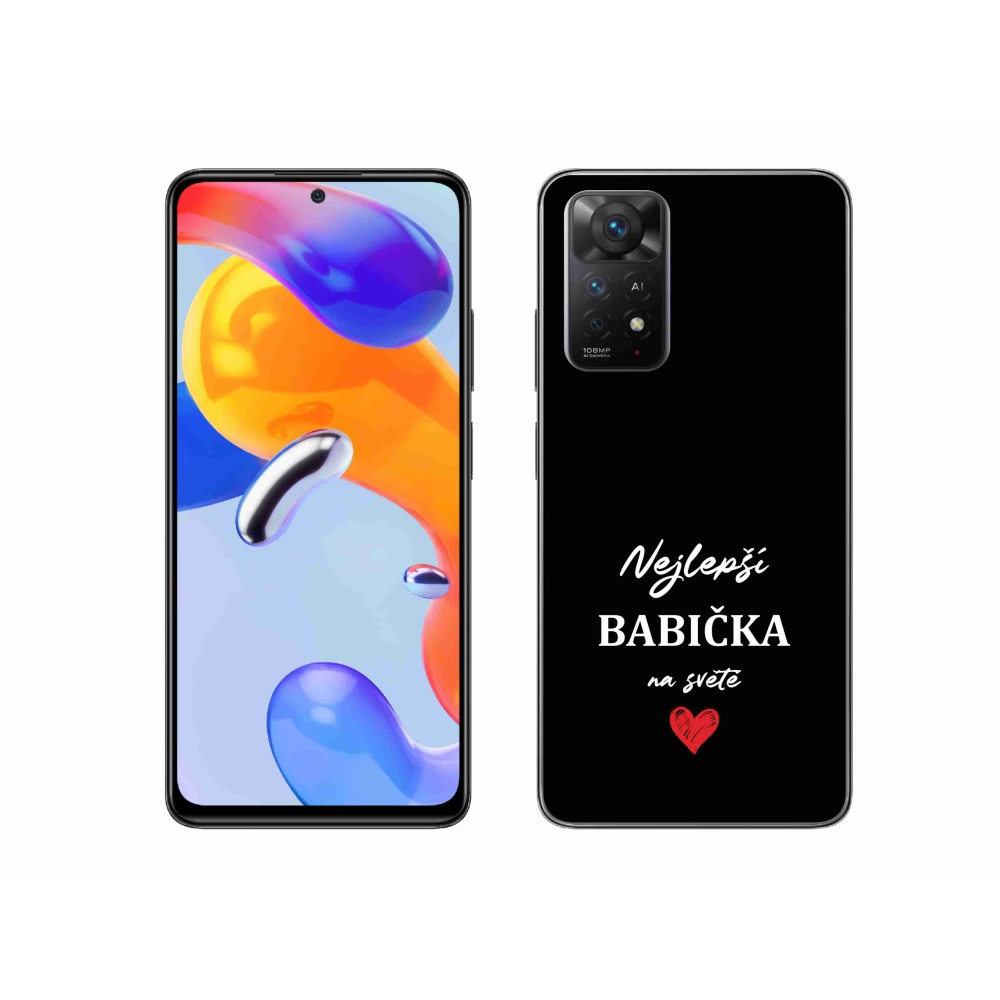 Gél borító mmCase a Xiaomi Redmi Note 11 Pro 4G/5G - legjobb nagyi 1 fekete háttérrel