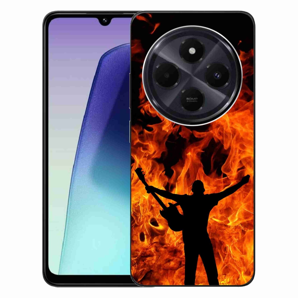 Gél borító mmCase a Xiaomi Redmi 14C/Poco C75 számára - zenész és tűz