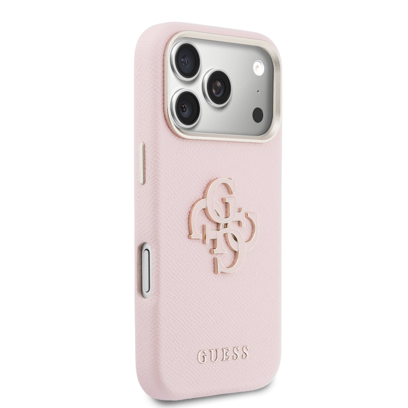 Guess PU gyanta logós hátlap iPhone 17 Pro rózsaszínhez