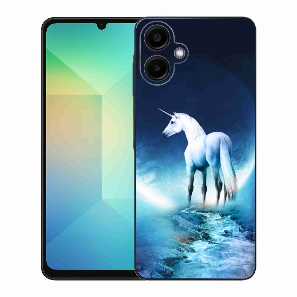 Zselés borítás mmCase Samsung Galaxy A06 4G - fehér egyszarvúhoz