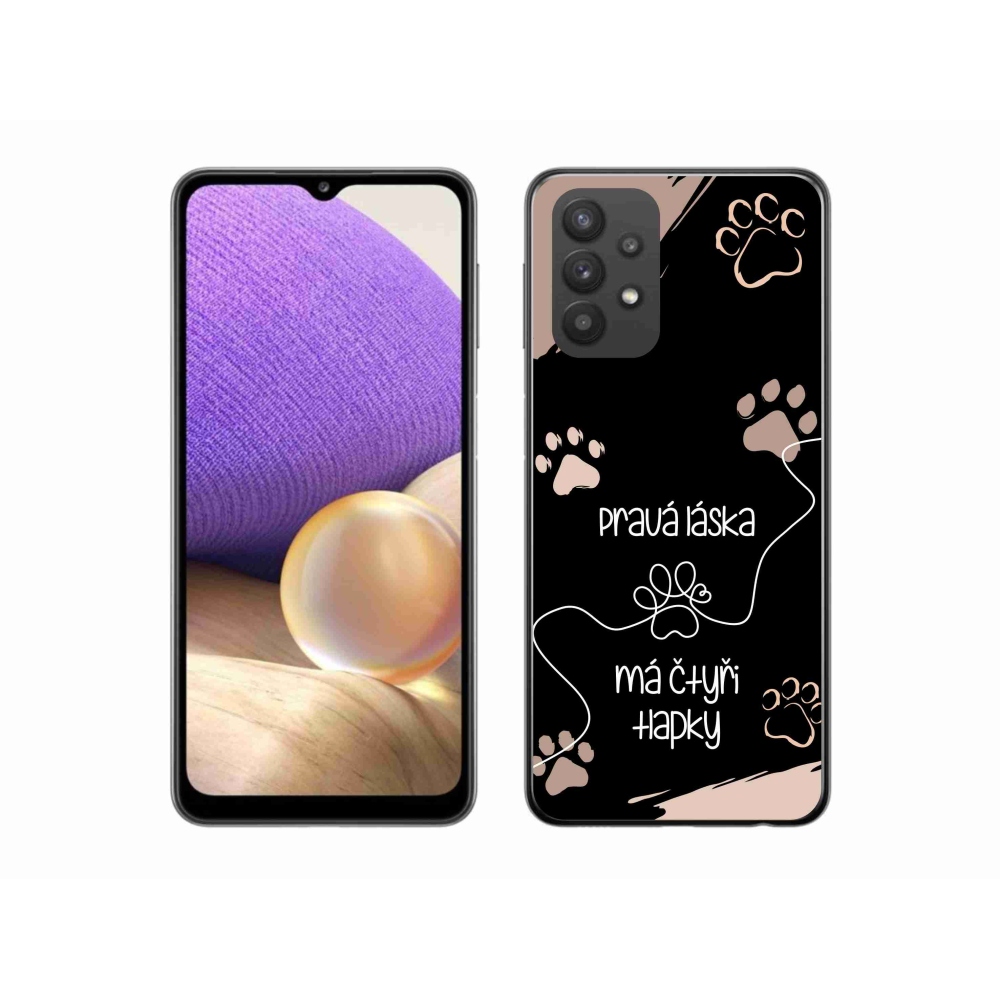 Gél borítás mmCase Samsung Galaxy A32 5G - kutya motívum 1 fekete háttér