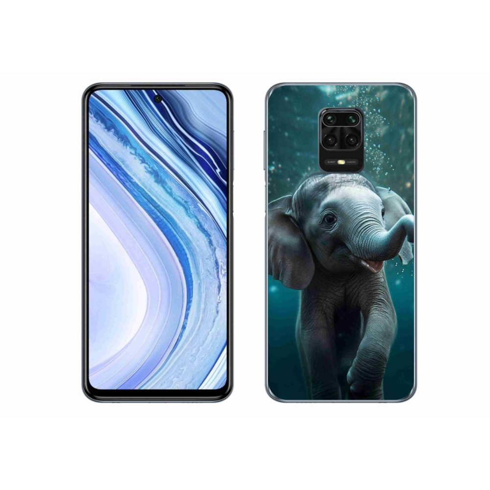 Gél borítás mmCase a Xiaomi Redmi Note 9 Pro számára - elefánt a víz alatt