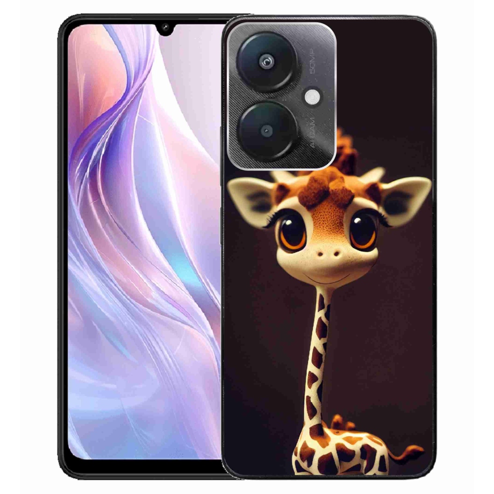 Gél borító mmCase a Xiaomi Redmi 13C 5G-hez - kis zsiráf