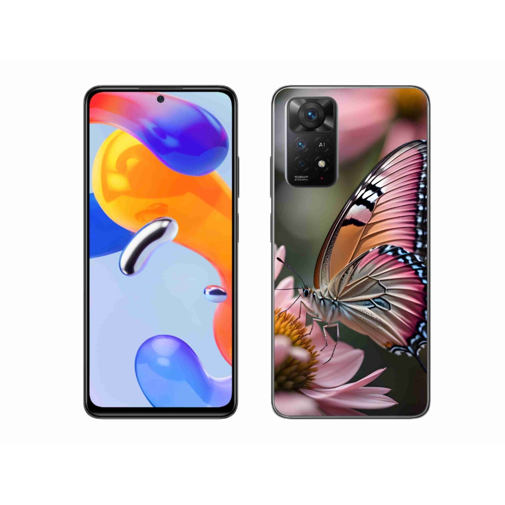 Gél borítás mmCase a Xiaomi Redmi Note 11 Pro 4G/5G számára - színes pillangó