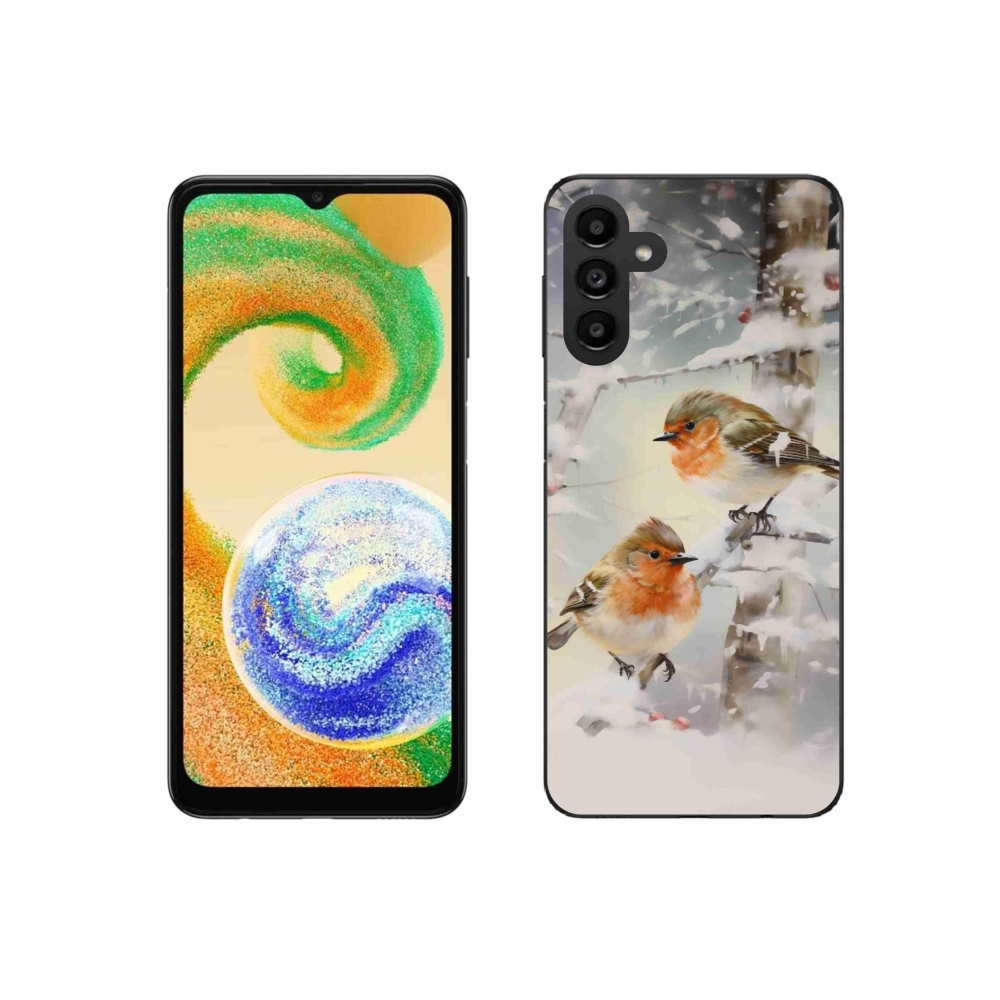 Zselés borítás mmCase Samsung Galaxy A04s (164.7x76.7x9.1mm) - madarak télen