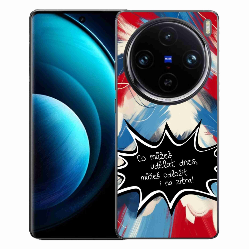 Gél borító mmCase a Vivo X100 Pro 5G készülékhez - vicces szöveg 9 fekete háttér