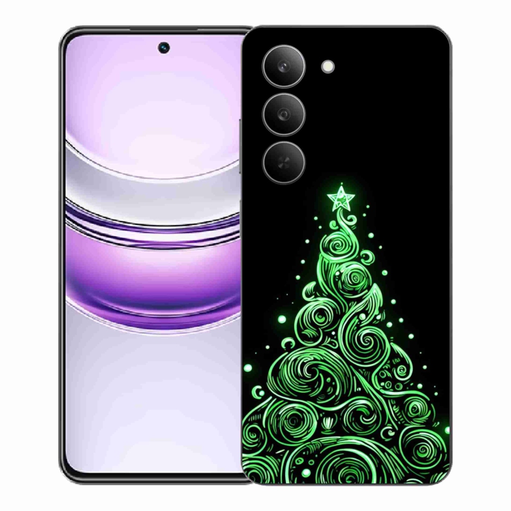 Gél borítás mmCase a Realme 14x 5G-hez - neon karácsonyfa 3