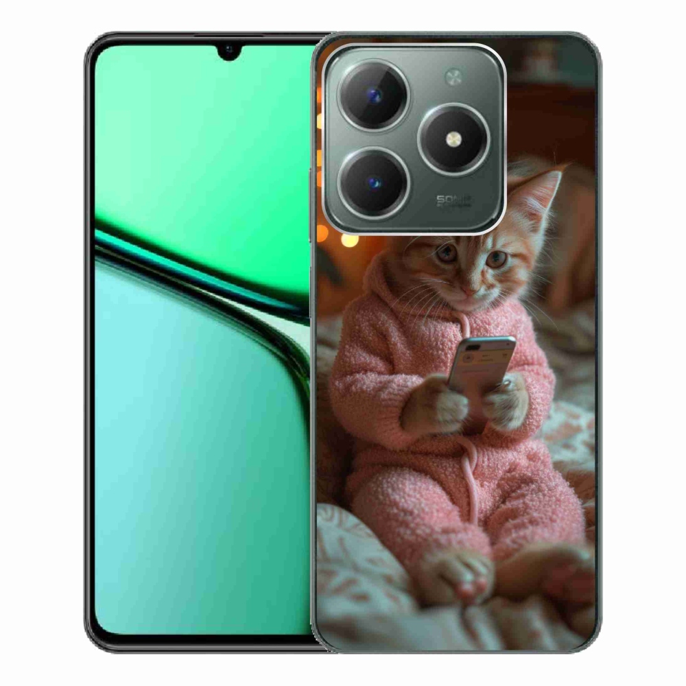 Gél borító mmCase a Realme C61 készülékhez - baba mobiltelefonnal