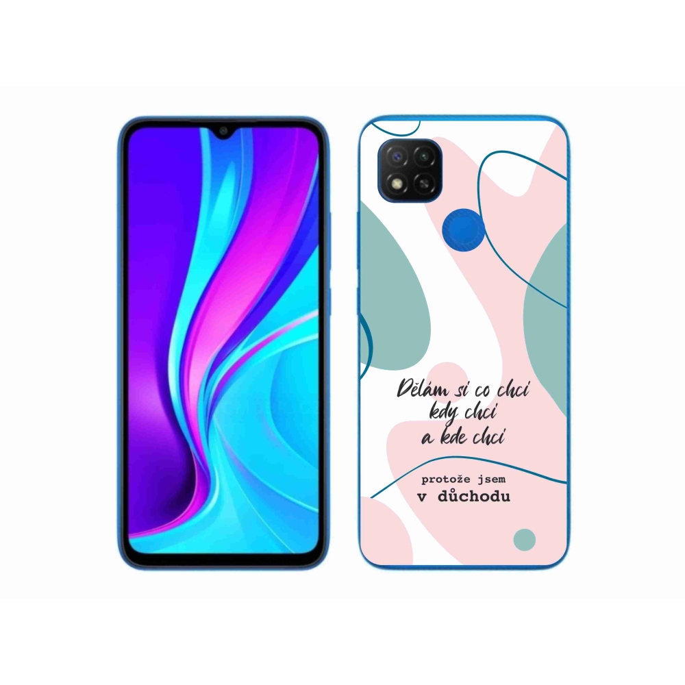 Gél borító mmCase a Xiaomi Redmi 9C-hez - vicces szöveg 10 fehér háttérrel