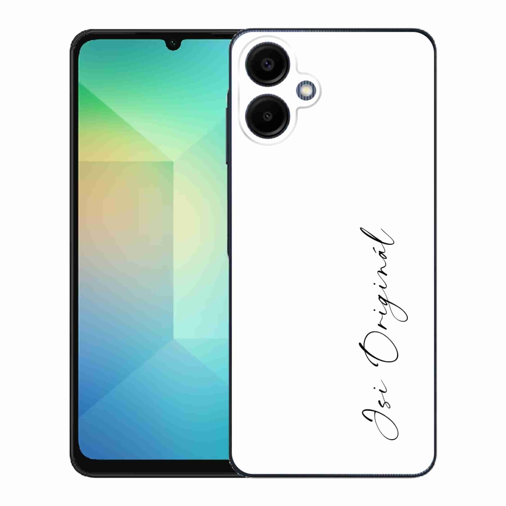 Gél borító mmCase a Samsung Galaxy A06 4G - te vagy az eredeti fehér háttérrel