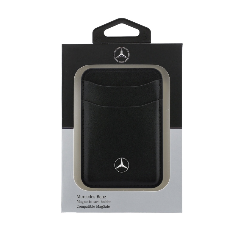 Mercedes PU bőr MagSafe kártyatartó pénztárca fekete