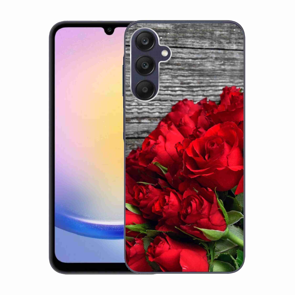 Zselés borítás mmCase Samsung Galaxy A25 5G - piros rózsa