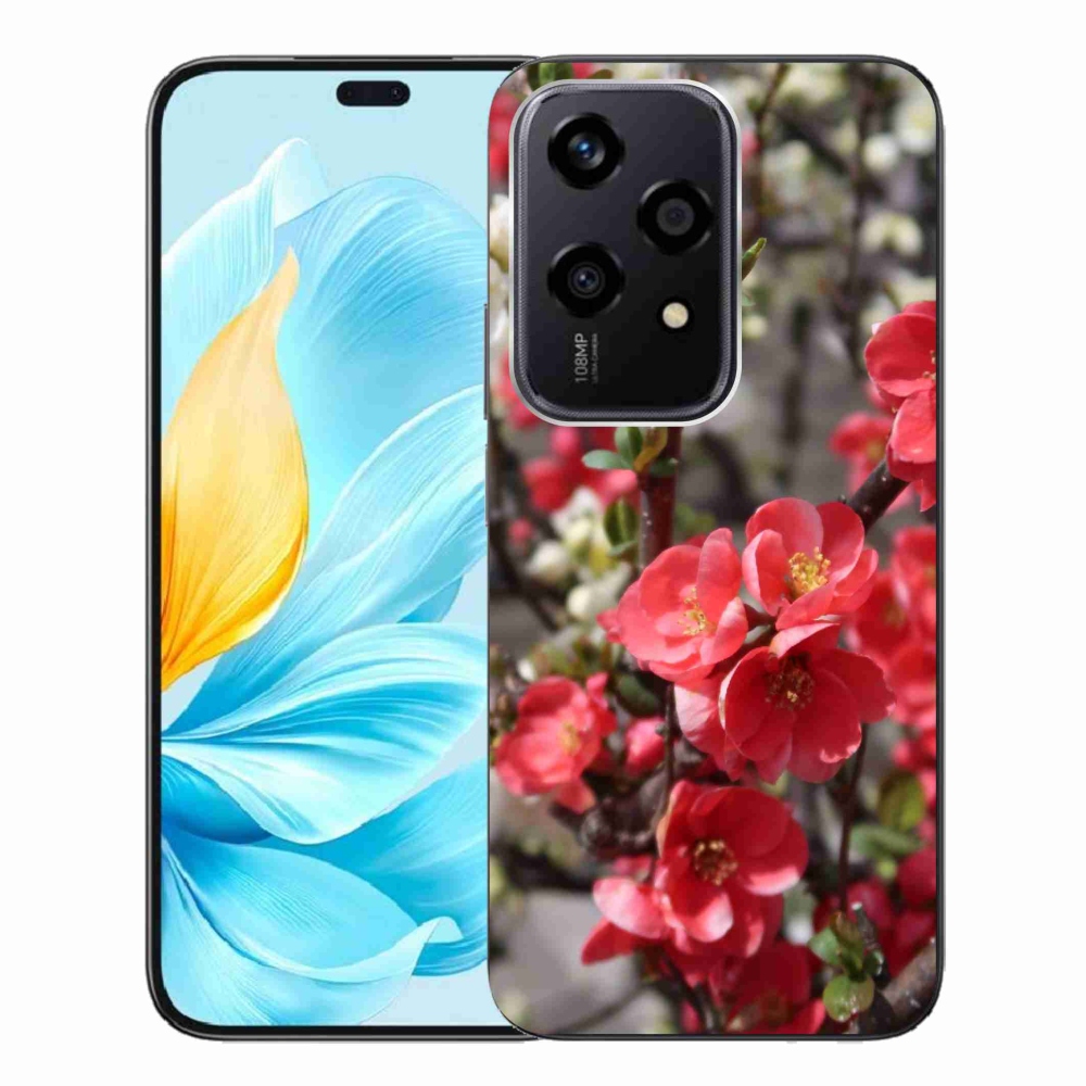 Zselés borítás mmCase a Honor 200 Lite 5G számára - piros virágok