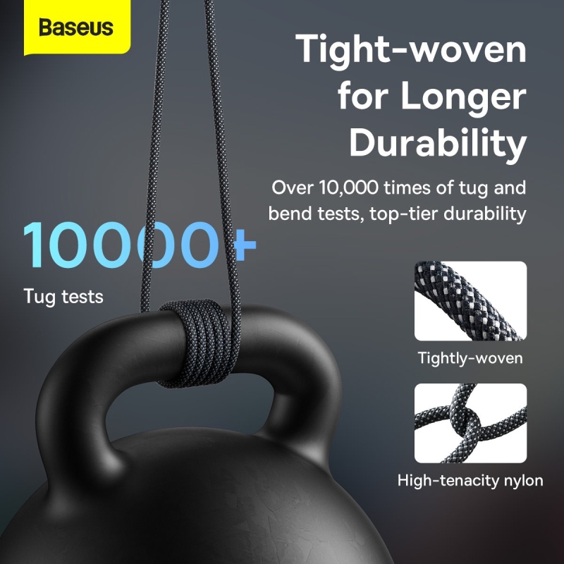 Baseus Dynamic sorozatú gyorstöltő adatkábel USB-A - USB-C 100W 2m Slate szürke