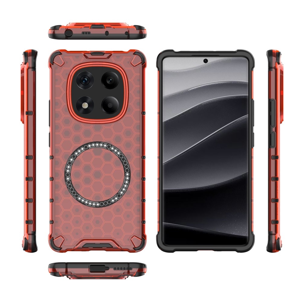 Mézédes tartós védőburkolat MagSafe-fel a Xiaomi Redmi Note 14 Pro-ra - piros színben