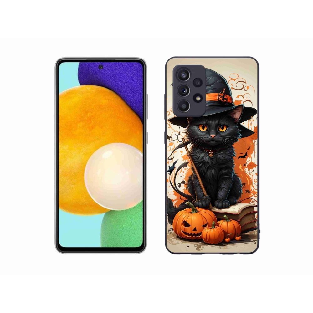 Zselés borítás mmCase Samsung Galaxy A52/A52 5G - cat wizard - macska varázslóhoz