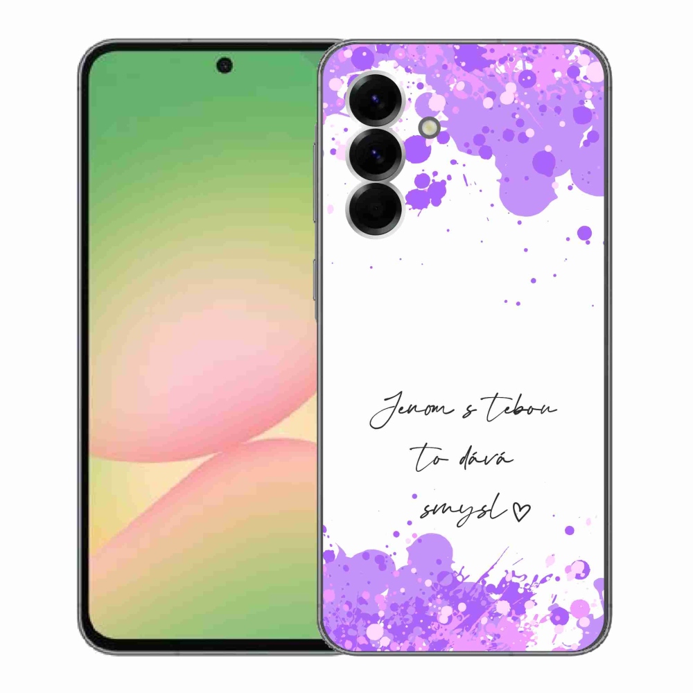 Gél borító mmCase Samsung Galaxy A56 5G - szerelem szöveg fehér háttérrel