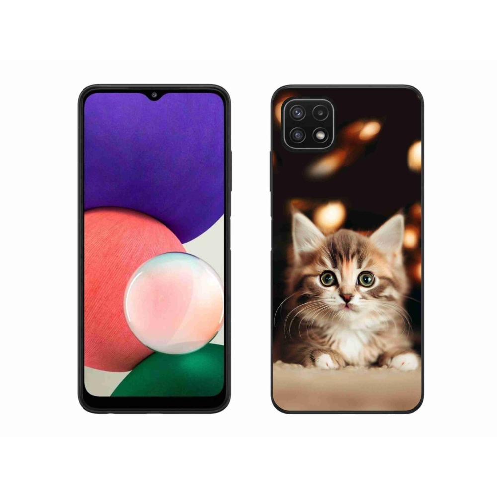Gél borítás mmCase Samsung Galaxy A22 5G - aranyos cica 2