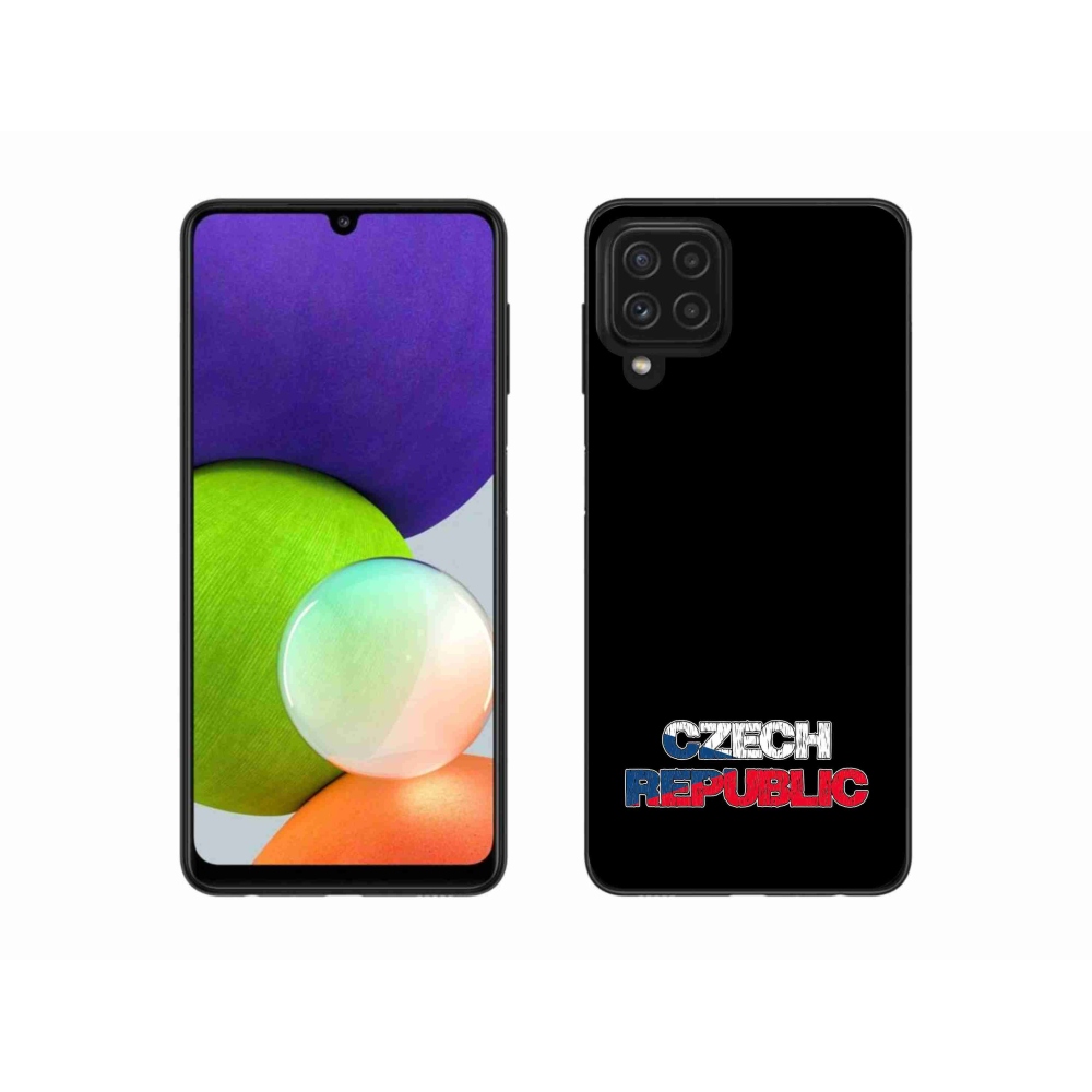 Gél borítás mmCase Samsung Galaxy A22 4G - Csehország fekete háttérrel