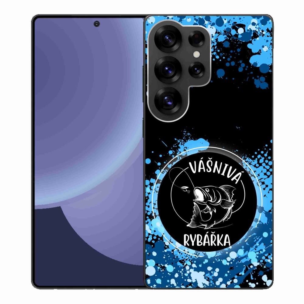 Gél borító mmCase Samsung Galaxy S25 Ultra - szenvedélyes halásznő fekete háttérrel