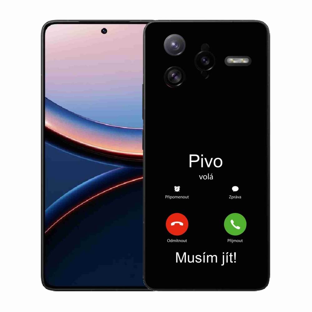 Gél borító mmCase a Xiaomi Poco F7 Ultra - sör hívja fekete háttérrel