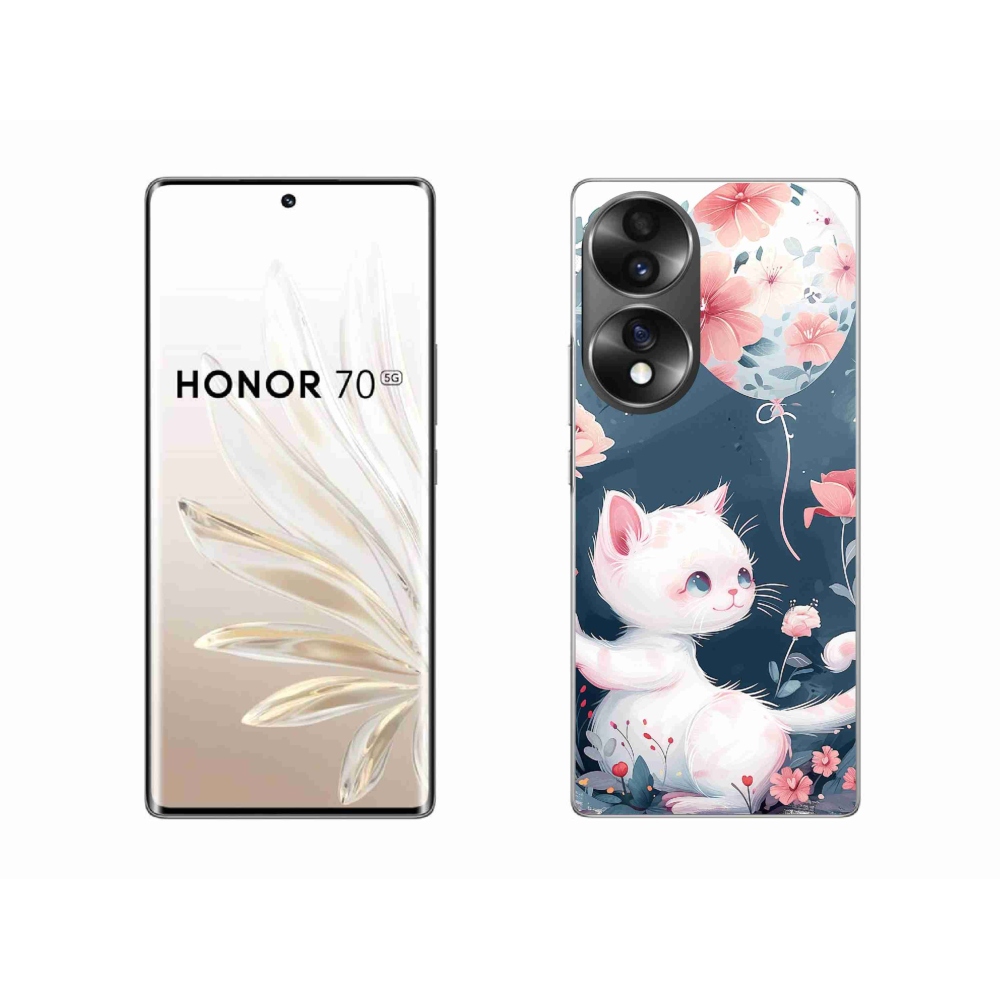 Zselés borítás mmCase a Honor 70-hez - cica lufival