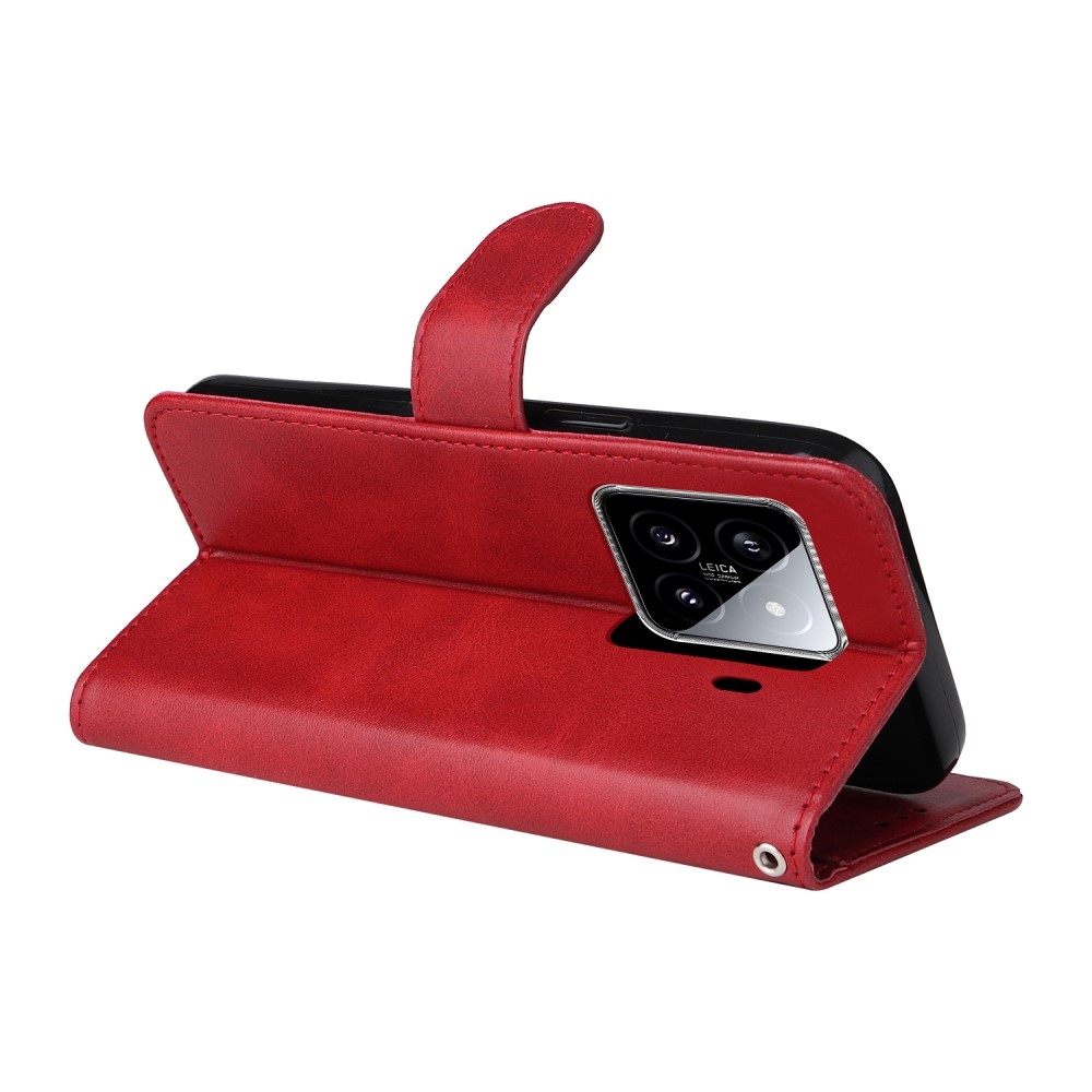 Vérrögök könyv tok Xiaomi 15 - piros