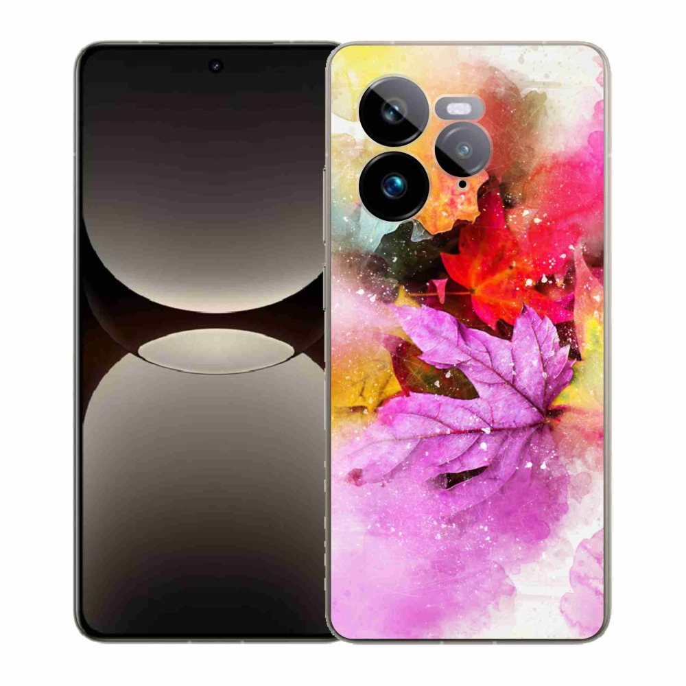 Zselés borítás mmCase a Realme GT 7 Pro 5G számára - színes levelek