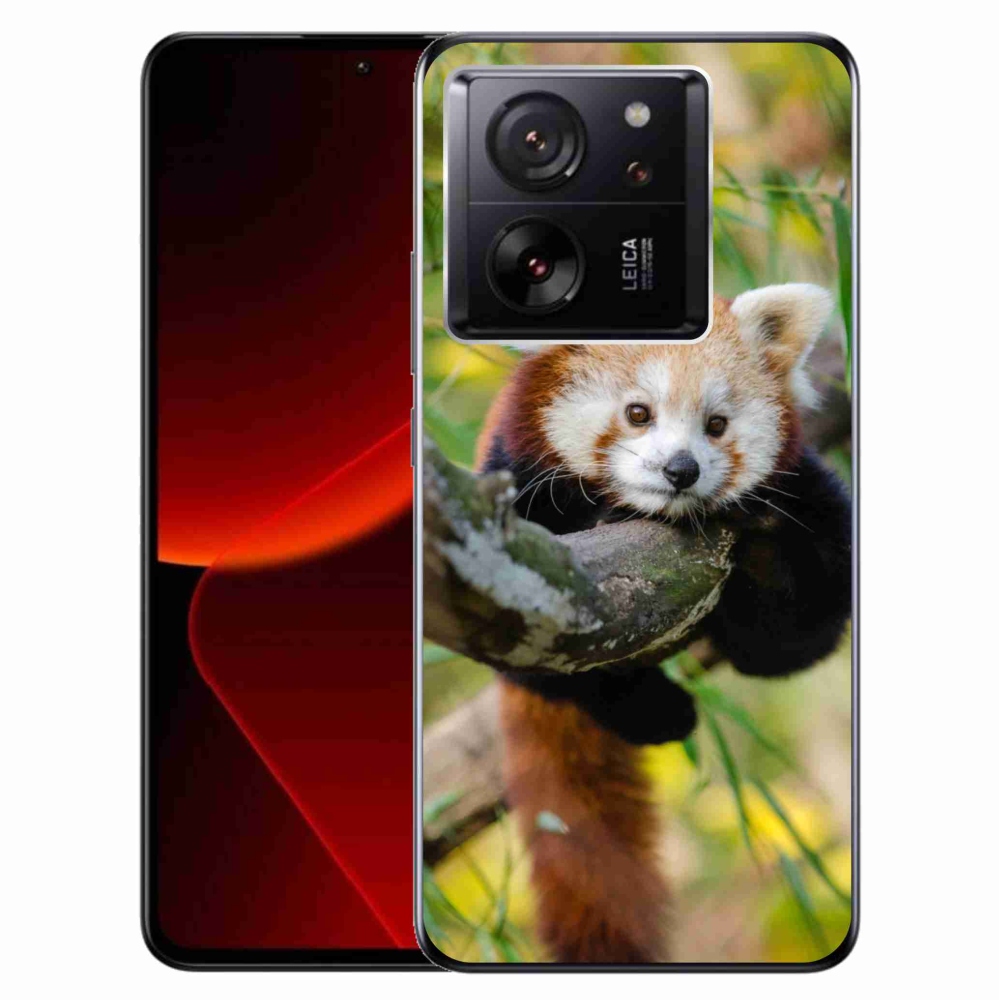 Gél borítás mmCase a Xiaomi 13T/13T Pro készülékhez - panda piros