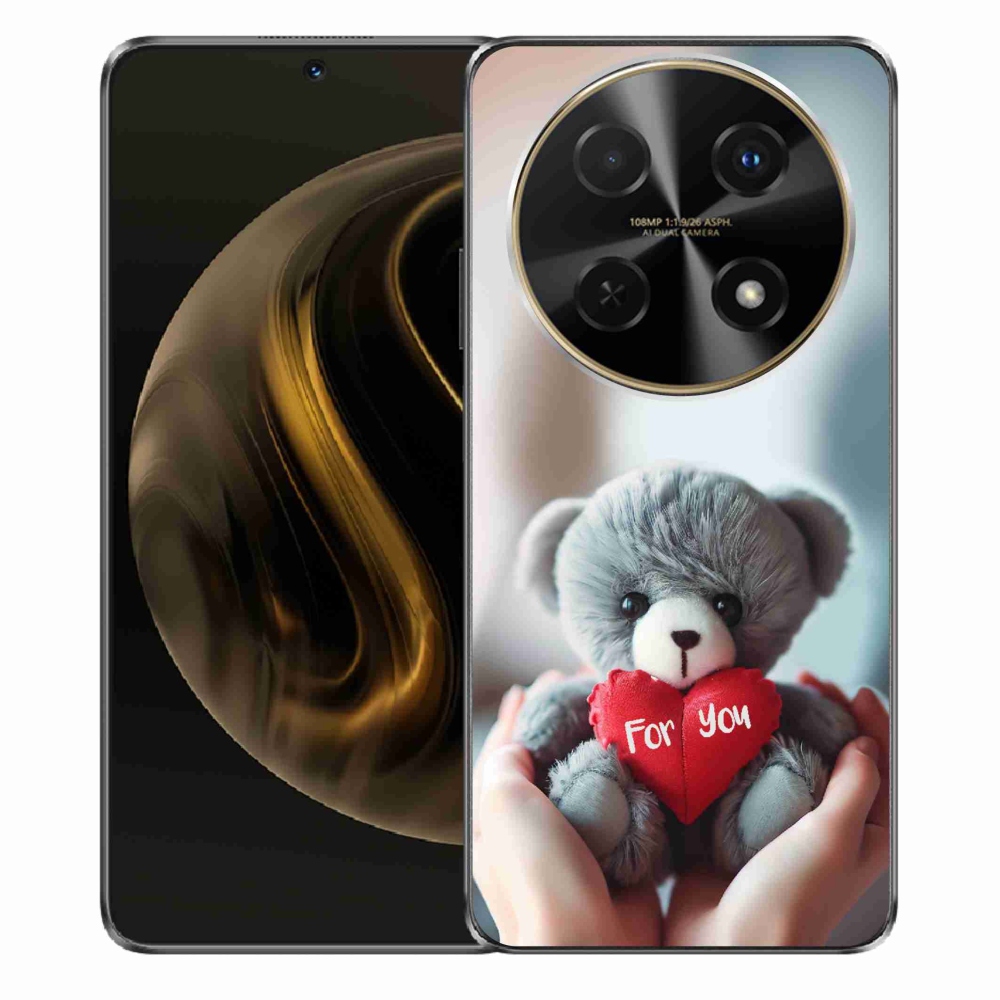 Gél borítás mmCase a Huawei Nova 12i számára - mackó a szerelmesek számára