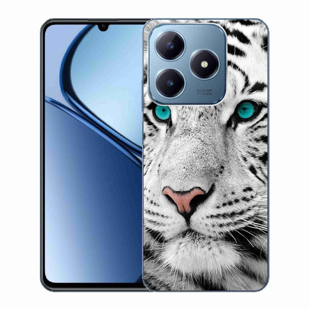 Gél borítás mmCase a Realme C63 készülékhez - fehér tigris