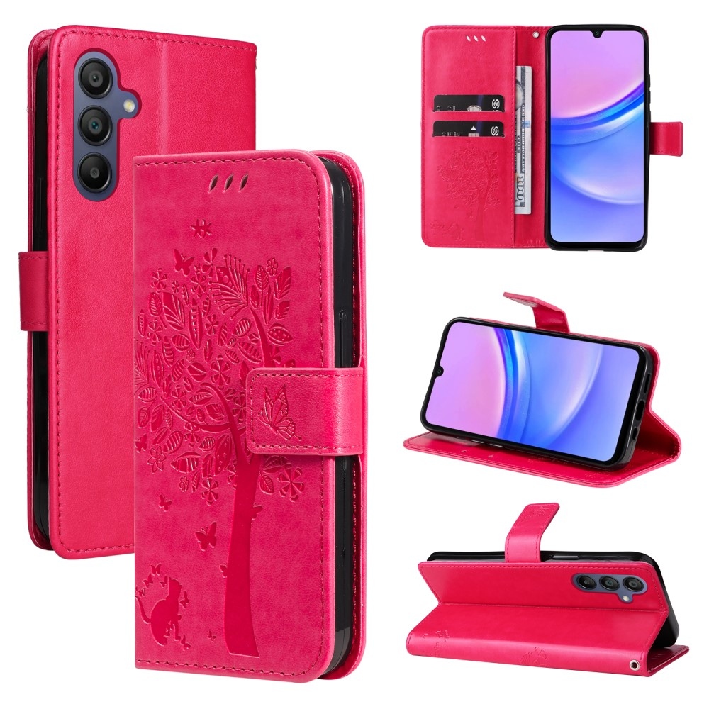 Fák könyv tok Samsung Galaxy A16 4G/5G/A26 5G - rózsa