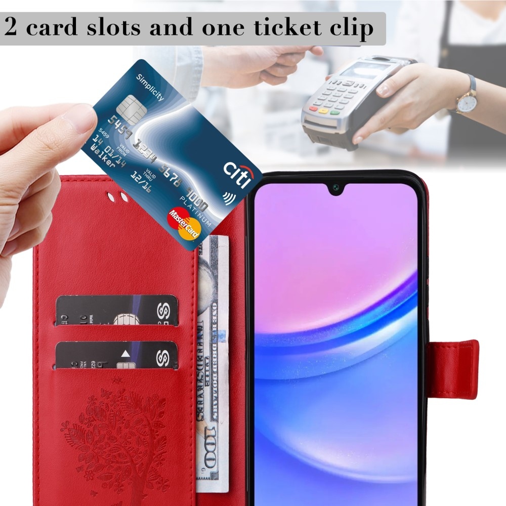 Fák könyve tok Samsung Galaxy A16 4G/5G/A26 5G - piros