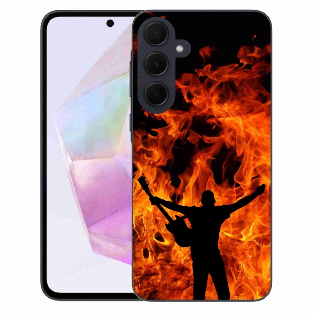 Gél borítás mmCase Samsung Galaxy A35 5G - zenész és tűz