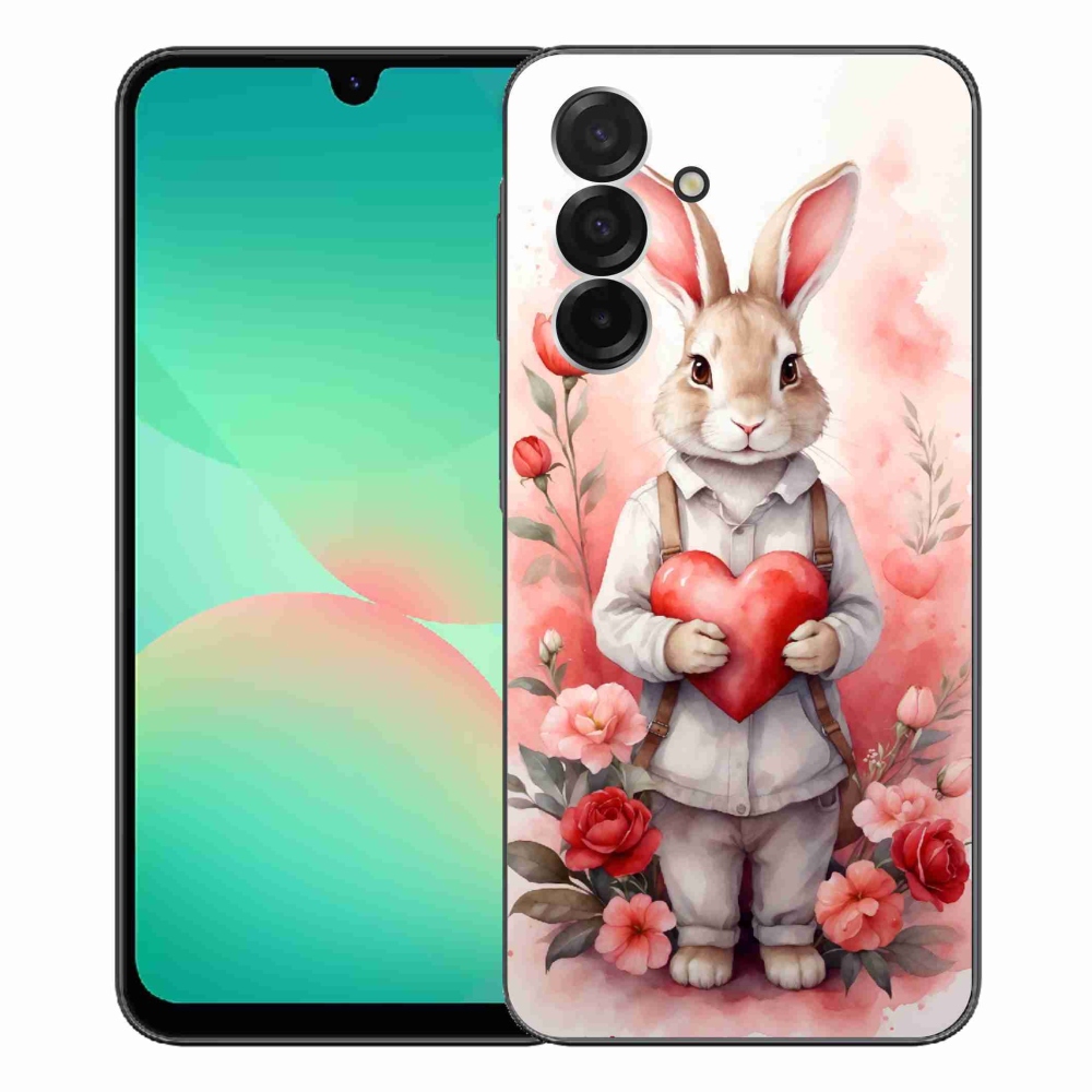 Gél borítás mmCase Samsung Galaxy A26 5G - nyúl szívvel