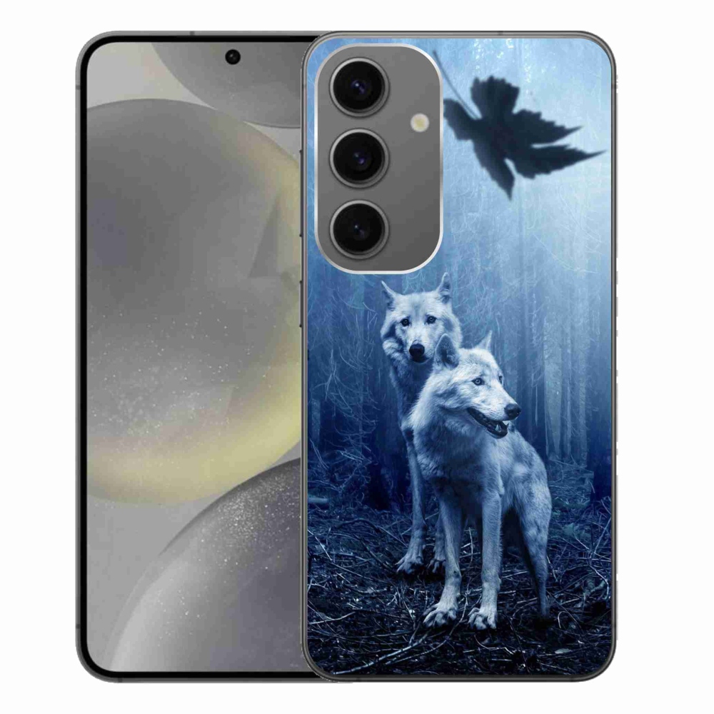 Gél borítás mmCase Samsung Galaxy S24+ készülékhez - farkasok az erdőben