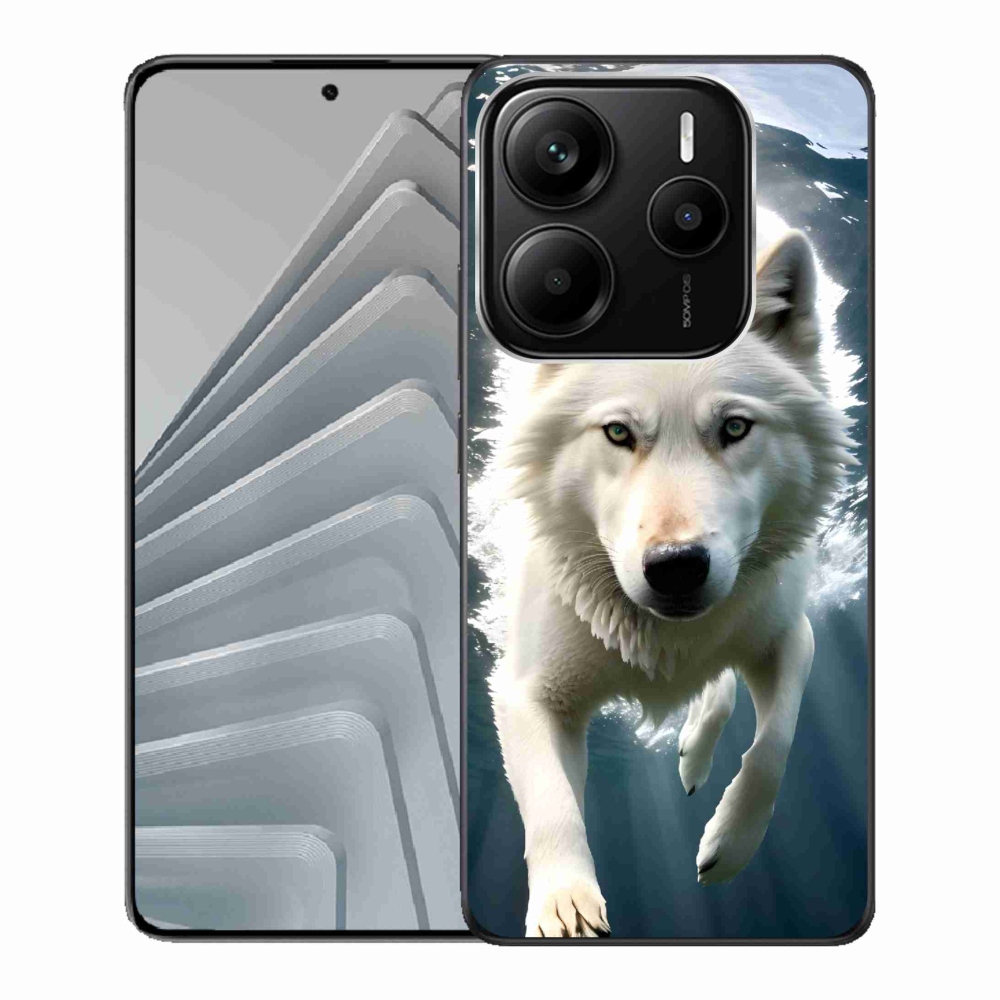 Gél borítás mmCase a Xiaomi Redmi Note 14 5G-hez - fehér farkas