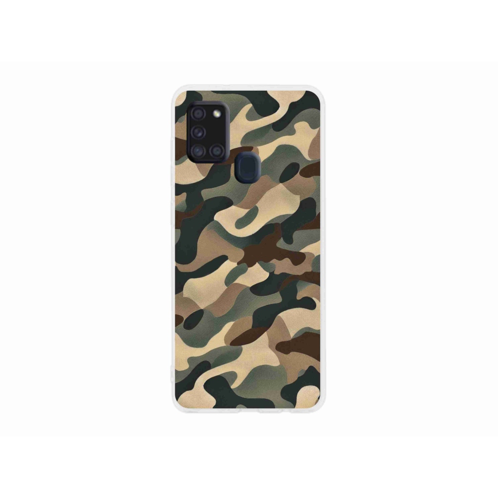 Zselés borítás mmCase Samsung Galaxy A21s készülékhez - terepszínű minta 11