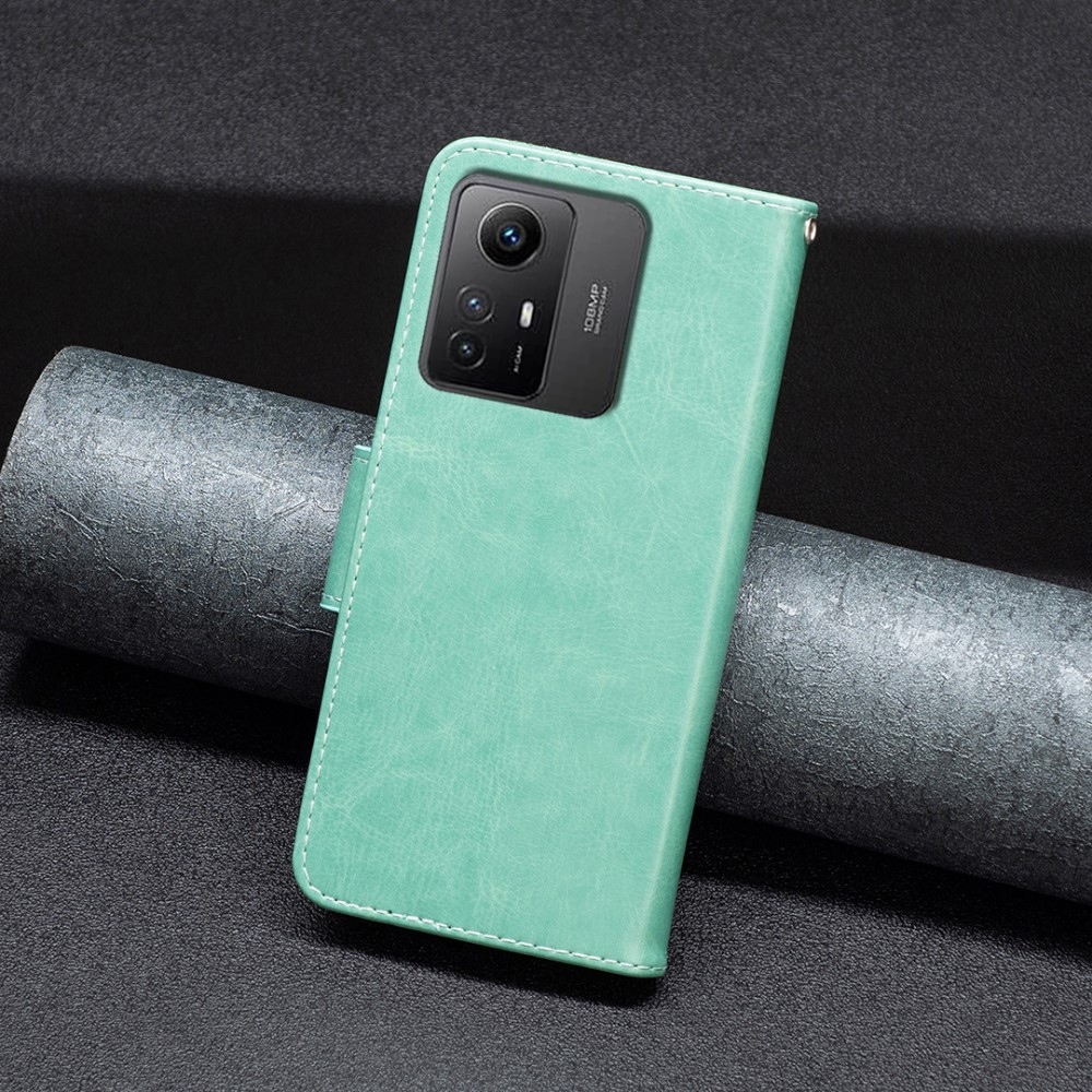 Pillangó könyv tok a Xiaomi Redmi Note 12S-hez - teal színű
