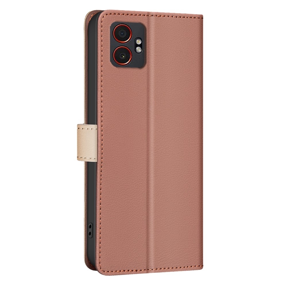 BNF DUO könyvtáska Samsung Galaxy Xcover 7 Pro készülékhez - barna