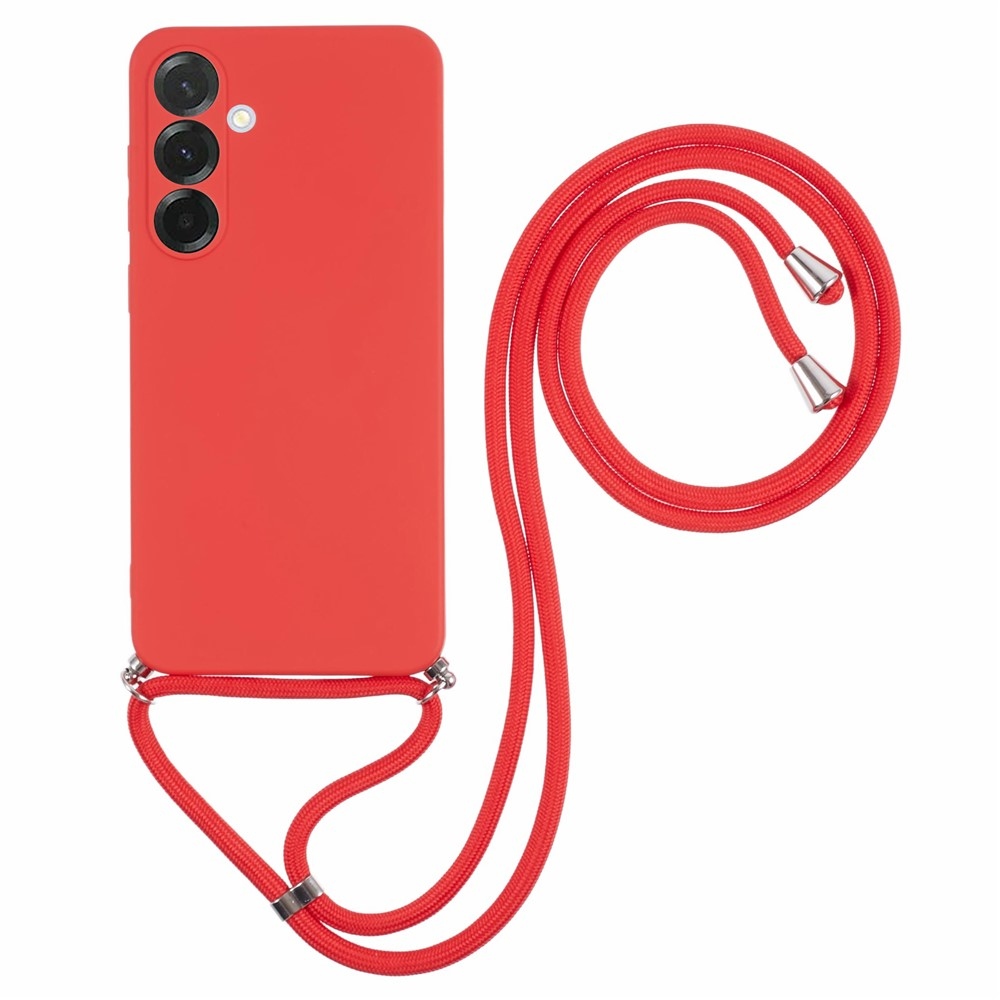 Bélelt zselés tok húzózsinórral Samsung Galaxy A17 4G/5G - piros