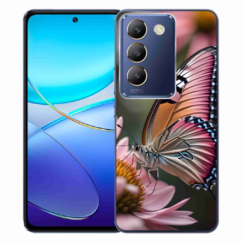 Gél borítás mmCase a Vivo V40 SE 4G/5G készülékhez - színes pillangó