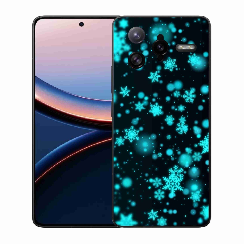 Gél borítás mmCase a Xiaomi Poco F7 Ultra számára - hópelyhek 1