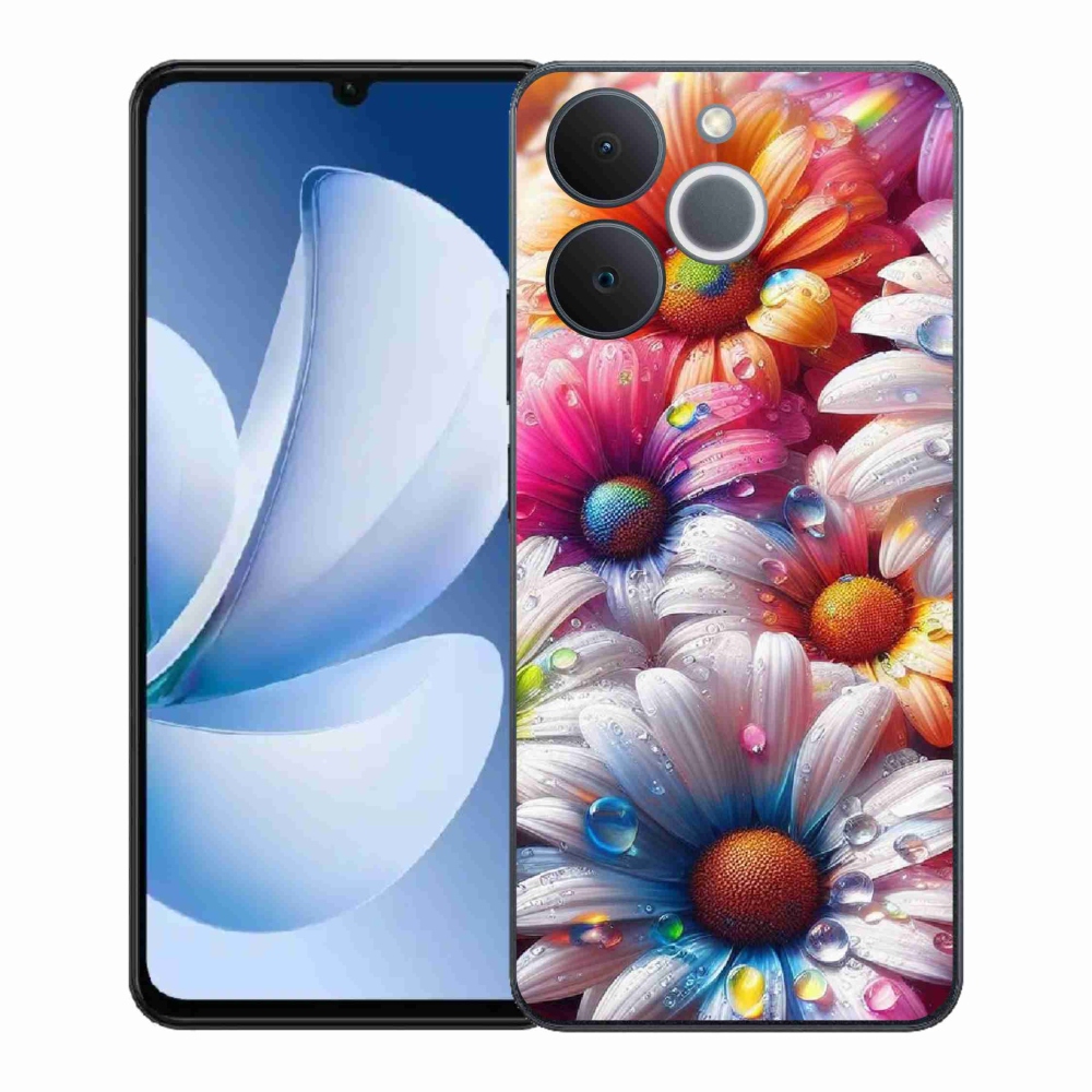 Zselés borító mmCase a Realme Note 70T készülékhez - színes margaréták