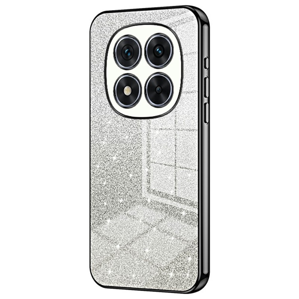 Vágott zselés csillogó tok Xiaomi Redmi Note 14 Pro 5G/Poco X7 5G - fekete