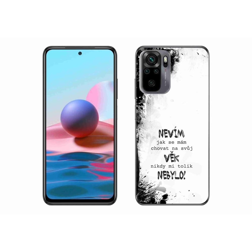 Gél borító mmCase a Xiaomi Redmi Note 10S-hez - vicces szöveg 14 fehér háttérrel