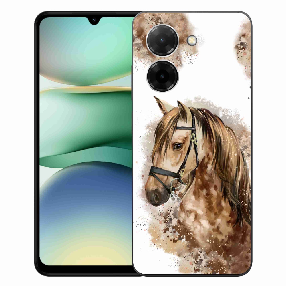 Gél borító mmCase a Xiaomi Redmi A5 (171.7x77.8x8.3mm) - barna rajzfilm lóhoz