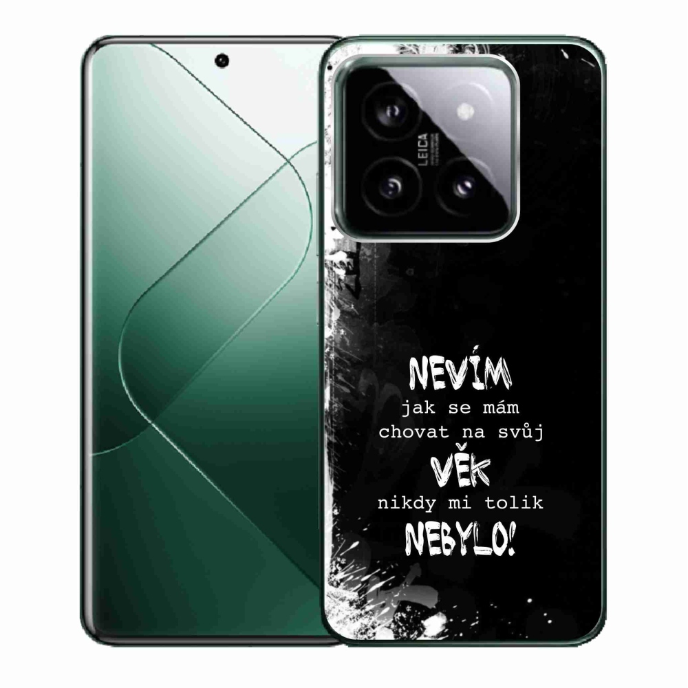 Gél borító mmCase a Xiaomi 14 - vicces szöveg 14 fekete háttérrel