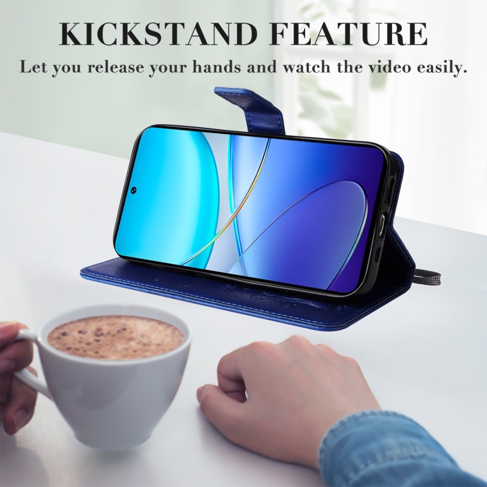 Nagy pillangó könyv tok a Vivo V40 SE 4G/5G-hez - kék